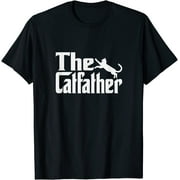 Mens Cat Father Kitty Dad Fathers Day Meow Feline T-Shirt