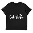thumbnail image 1 of Mens Cat Mom Graphic T-Shirt Black, 1 of 5