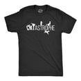 thumbnail image 1 of Mens Catastrophe T Shirt Funny Sarcastic Cat Kitten Joke Graphic Tee for Guys Graphic Tees, 1 of 9