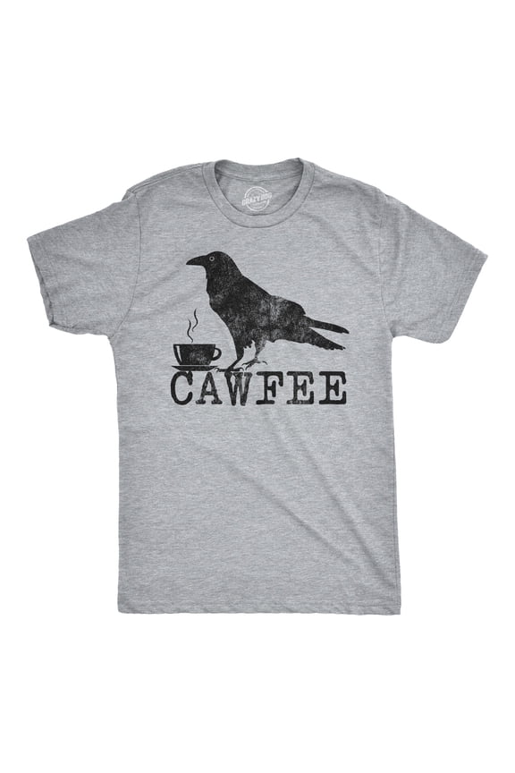 Mens Cawfee T Shirt Funny Coffee Drinking T Shirt Sarcastic Caffeine Joke Graphic Tees