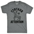 thumbnail image 1 of Mens Centaur Of Attention T Shirt Funny Half Man Horse Word Play Joke Tee for Guys Graphic Tees, 1 of 7