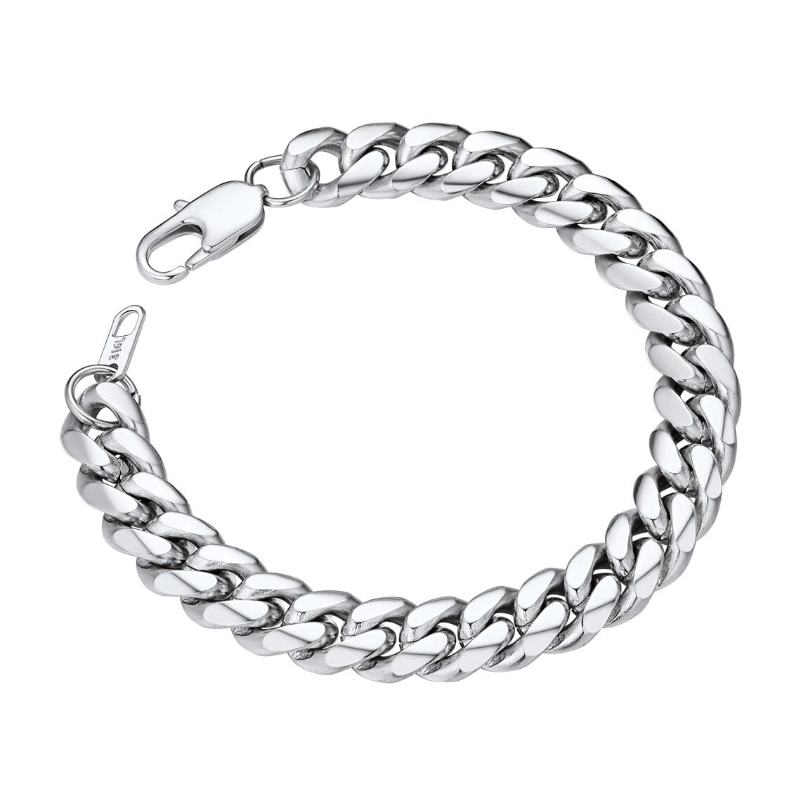 Mens Chain Bracelet Stainless Steel Curb Chain Bracelet Men 10MM 19CM