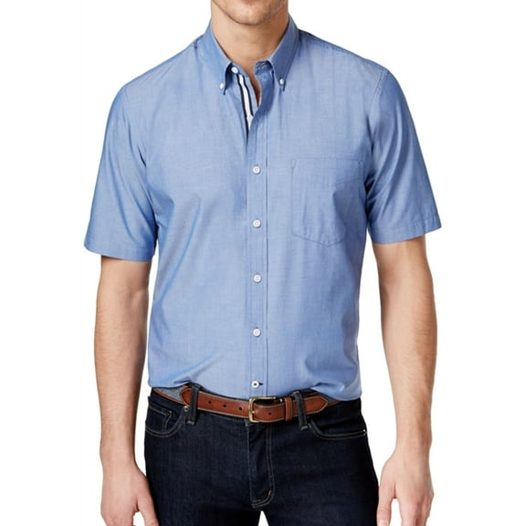 Mens Chambray SS Button Up Shirt