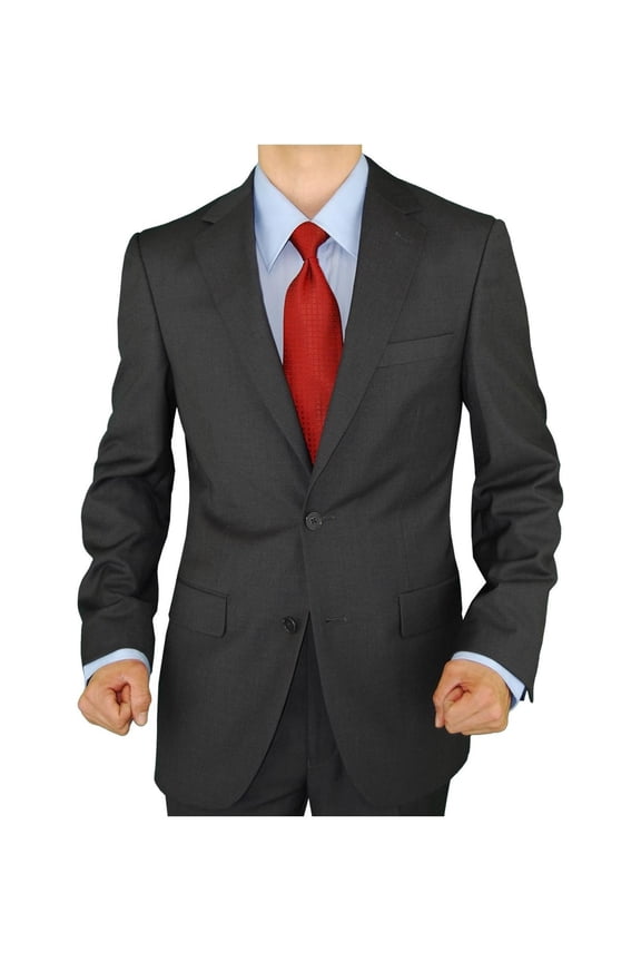 Mens Charcoal Modern Fit Blazer Giorgio Napoli 2 Button