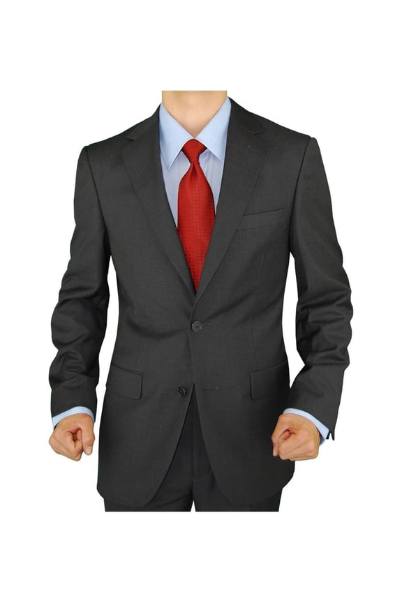 Mens Charcoal Modern Fit Blazer Giorgio Napoli 2 Button