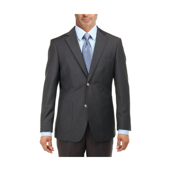 Mens Charcoal Modern Fit Blazer Salvatore Exte 2 Button