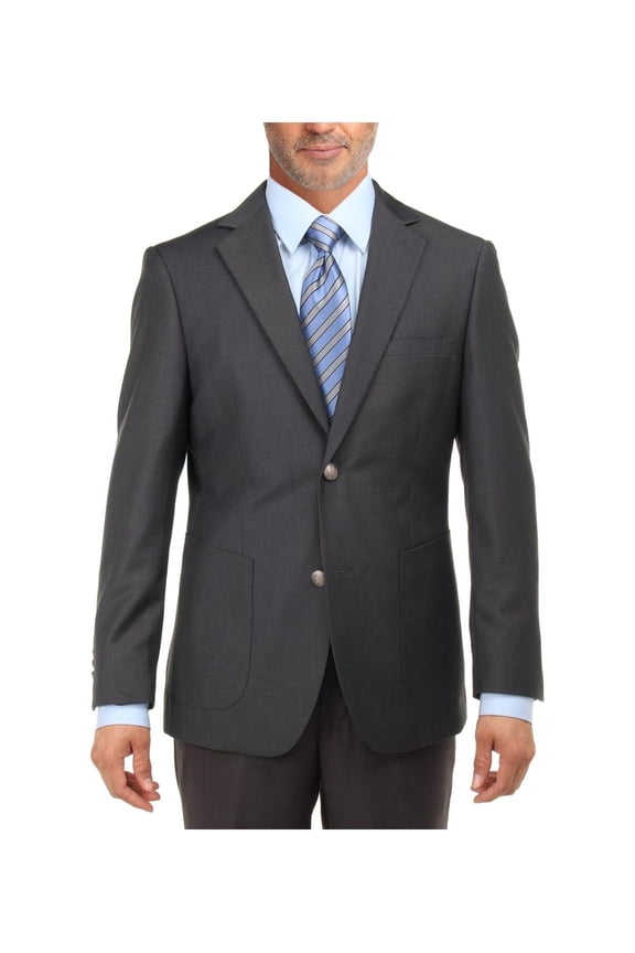 Mens Charcoal Modern Fit Blazer Salvatore Exte 2 Button