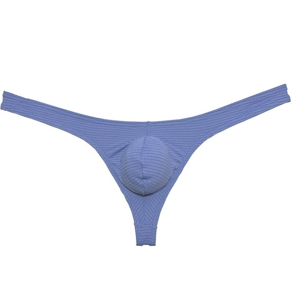 Mens Checkered Bikini Thong Underpants Pouch Enhancing Tangas Daily Underwear Hipster T-back Gray L