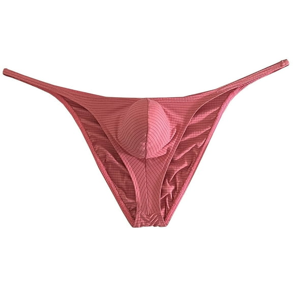 Mens Checkered Cheeky Briefs Underwear Pucker Back Hipster Panties Butt Lift Bikini Briefs Peach Carmine M