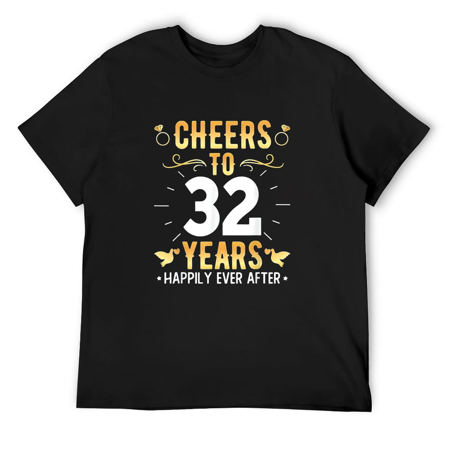 Mens Cheers To 32 Years Married Couples 32Th Wedding Anniversary T ...