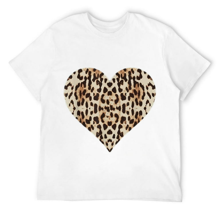 Cool Cheetah Leopard Heart T-Shirt Animal Print Love Symbol Cool Cheetah Leopard Heart T-Shirt Animal Print Love Symbol