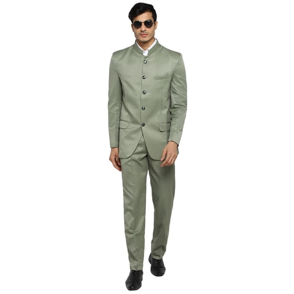 Mens Chef Apparel Designer Bollywood Style Nehru Polyviscosa Bandhgala Suit