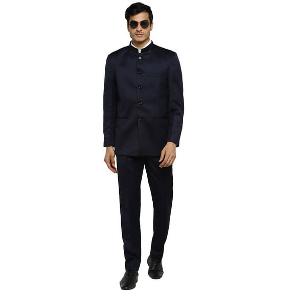 Mens Chef Apparel Designer Bollywood Style Nehru Polyviscose Bandhgala Suit
