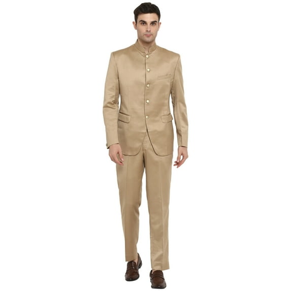 Mens Chef Apparel Designer Bollywood Style Nehru Polyviscose Bandhgala Suit
