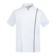 thumbnail image 1 of Mens Chef Coat Unisex Chef Jacket Breathable Button Down Restaurant Kitchen Chef Uniform,Z01-White,M, 1 of 4