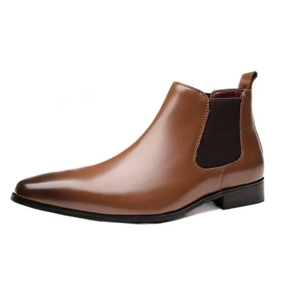Mens Chelsea Boots Leather Dress Boots for Men