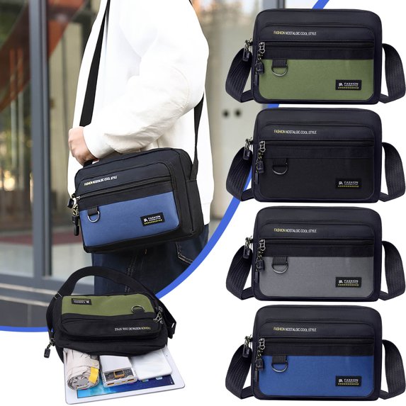 Mens Chest Bag Shoulder Backpack | Lightweight Breathable Water-Resistant Polyester | Multi-Pocket Secure Storage | 25x19x7cm | Adjustable Strap for Running, Cycling, Travel, Outdoor Versatile Use