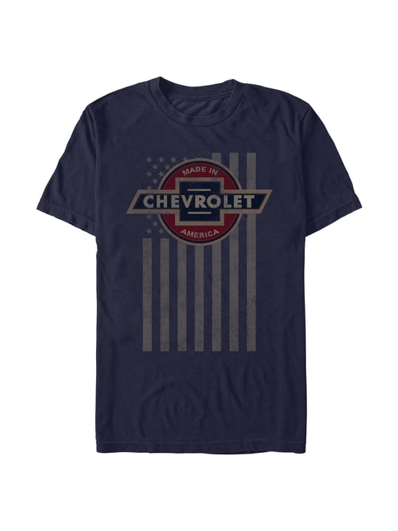 Mens Chevy Made In America Flag Logo T Shirt