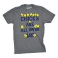 thumbnail image 1 of Mens Chicks Are All Over Me Funny Easter T Shirt Sarcastic Chicken Egg Tee Graphic Tees, 1 of 6