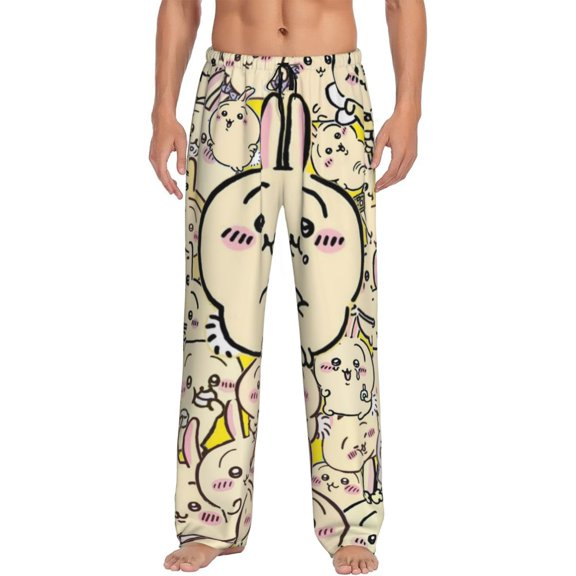 Mens Chii-ka-w Pajama Pants Soft Lightweight Pajama Pants Cartoon Pajama Bottoms