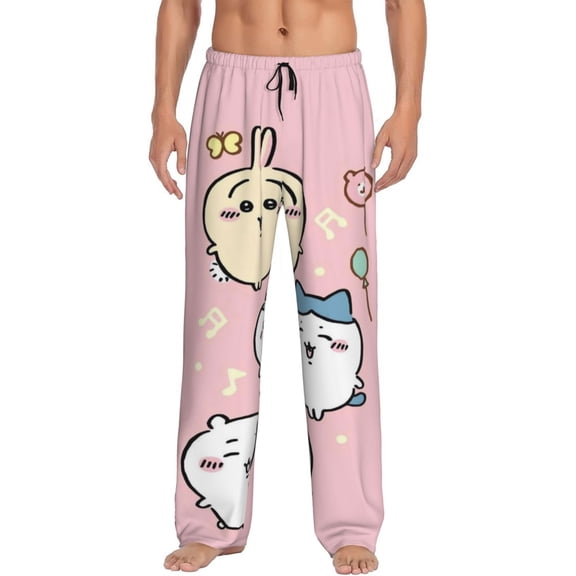 Mens Chii-ka-w Pajama Pants Soft Lightweight Pajama Pants Cartoon Pajama Bottoms
