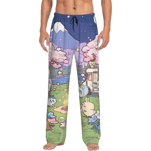 Mens Chii-ka-w Pajama Pants Soft Lightweight Pajama Pants Cartoon Pajama Bottoms