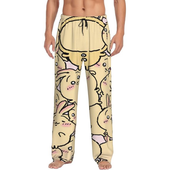 Mens Chii-ka-w Pajama Pants Soft Lightweight Pajama Pants Cartoon Pajama Bottoms