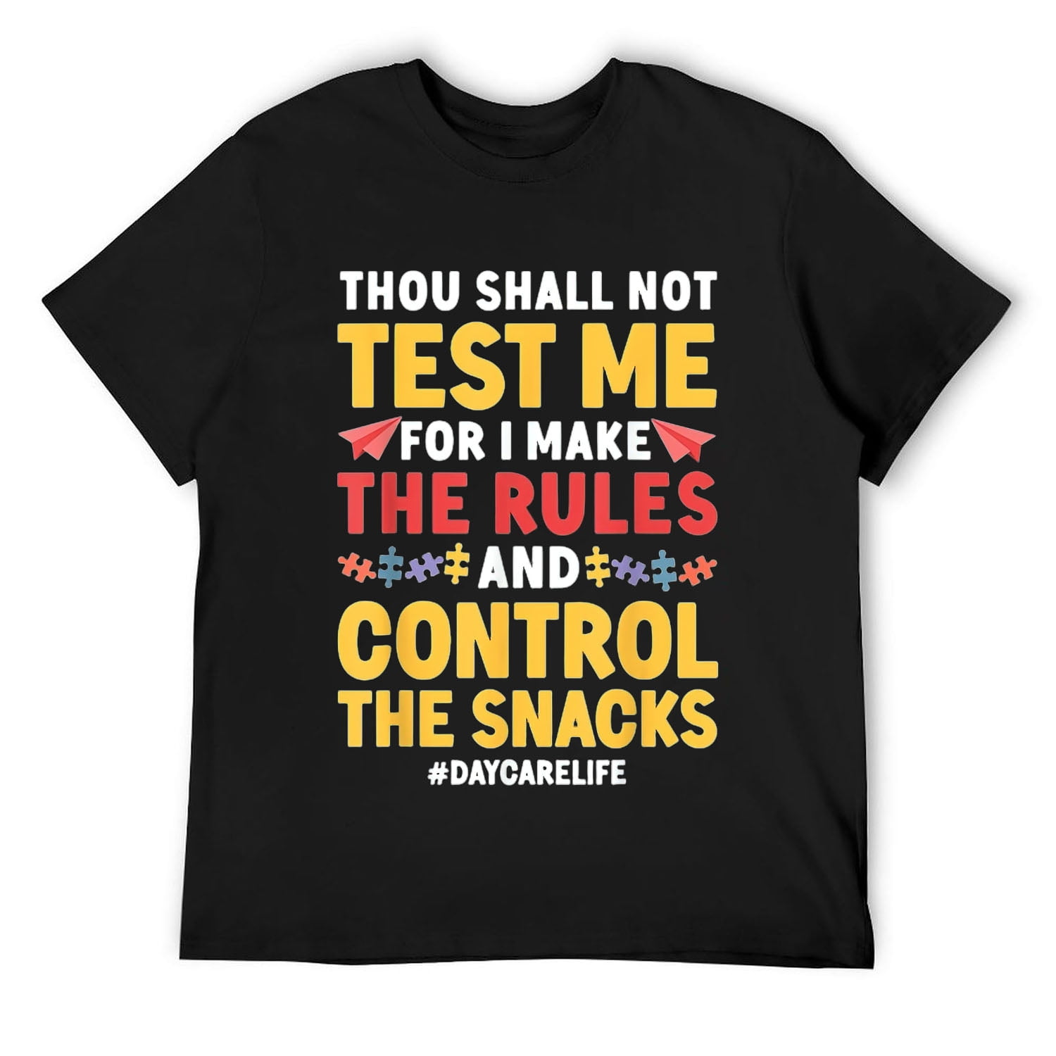 Childcare Provider T Shirt - Thou Shalt Not Test Me Daycare Childcare Provider T Shirt - Thou Shalt Not Test Me Daycare