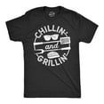 thumbnail image 1 of Mens Chillin and Grillin T Shirt Funny Outdoor Summer BBQ Tee for Guys Graphic Tees, 1 of 9