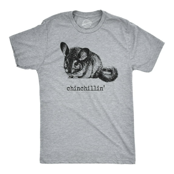 Mens Chinchillin T shirt Funny Chinchilla Animal Lover Graphic Vintage Cool Tee Graphic Tees