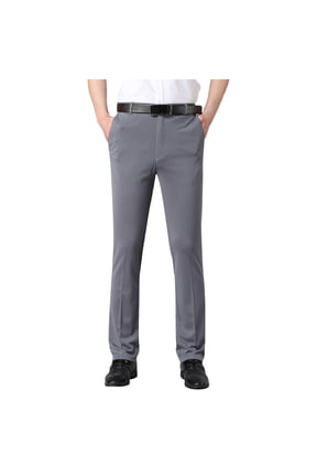 Mens Chino Pants, Men's Regular Fit Dress Pants Casual Business Flat Front Mens Wrinkle Free Comfort Stretch Pants 29-42