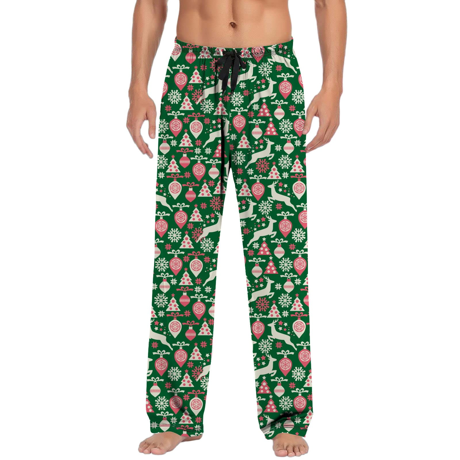 Mens Chinos and Khakis Christmas Casual Pants Pajama Pants With ...