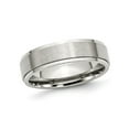 thumbnail image 1 of Mens Chisel 6mm Satin Stainless Steel Comfort Fit Wedding Band Ring with Ridge for Men, 1 of 7