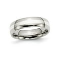 thumbnail image 1 of Mens Chisel 6mm Stainless Steel Comfort Fit Wedding Band Ring with Silver Inlay, 1 of 6