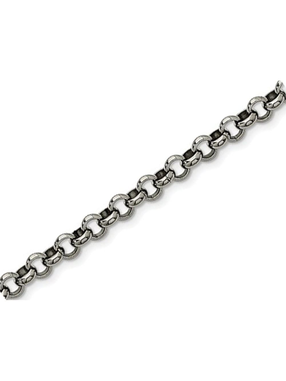 Mens Chisel Rolo Chain Bracelet in Stainless Steel 7.5 inches (6.00 mm) for Men