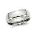 thumbnail image 1 of Mens Chisel Stainless Steel 8mm Ridged Edge Polished Wedding Band Ring, 1 of 7