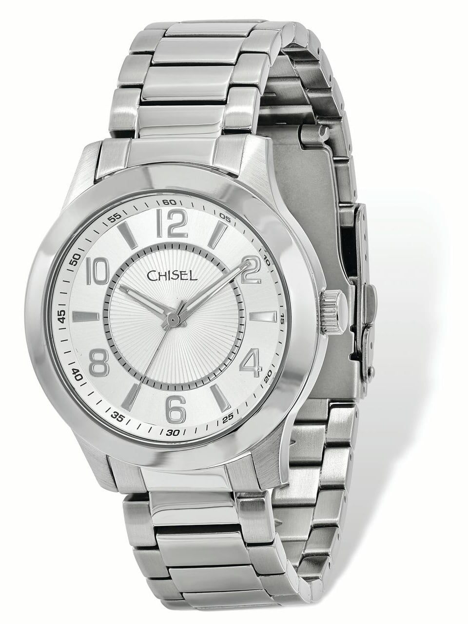 Mens Chisel Stainless Steel Silver Dial Watch