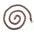 thumbnail image 1 of Mens Chocolate Plated Stainless Steel Wheat Link Chain Necklace, 1 of 2