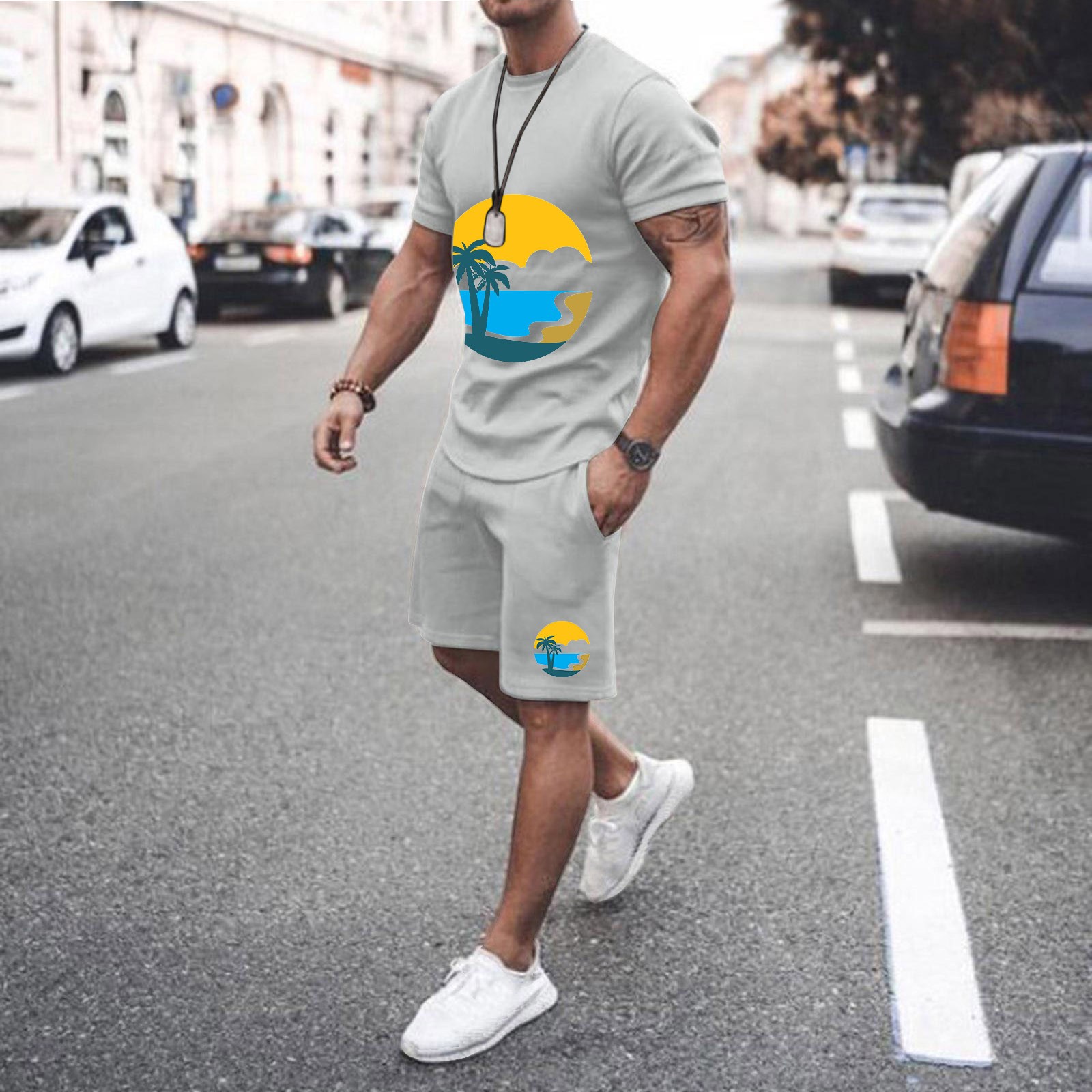 Mens Choice! Men's Short Sets Outfits 2 Piece Tracksuit Short Sleeve