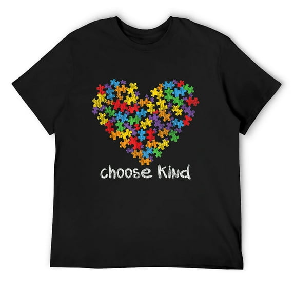 Mens Choose Kind Autistic Kids Autism Awareness Anti-Bullying T-Shirt Black X-Large