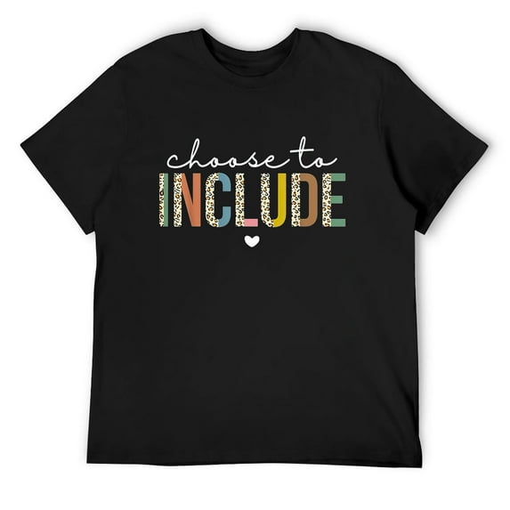 Mens Choose To Include Special Education Teacher Autism Awareness T-Shirt Black X-Large