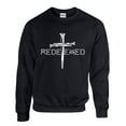 thumbnail image 1 of Mens Chrisitian Sweatshirt Redeemed Cross Nails Crewneck Sweatshirt-Black-6xl, 1 of 1