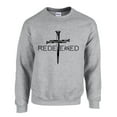 thumbnail image 1 of Mens Chrisitian Sweatshirt Redeemed Cross Nails Crewneck Sweatshirt-Sports Grey-5xl, 1 of 1