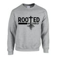 thumbnail image 1 of Mens Chrisitian Sweatshirt Rooted In Christ Crewneck Sweatshirt-Sports Grey-small, 1 of 1