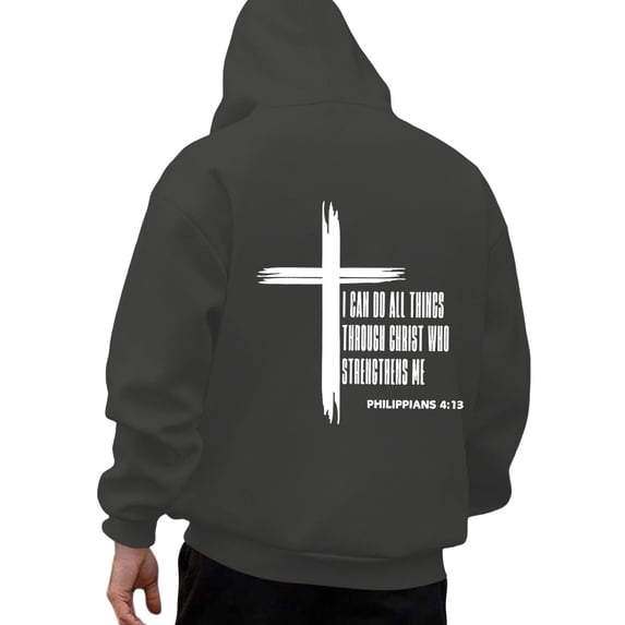 Mens Christian Graphic Hoodies Jesus Hoodie Faith God Sweatshirt Bible Verse Pullover Religious Tops