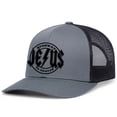 thumbnail image 1 of Mens Christian Hat Highway to Heaven Jesus Mens Christian Mesh Back Trucker Hat Baseball Cap-Heather Grey/Black, 1 of 1