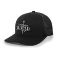 thumbnail image 1 of Mens Christian Hat WWJD He Would Love Mens Mesh Back Trucker Hat Baseball Cap-Black/Black, 1 of 1