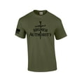 thumbnail image 1 of Mens Christian Higher Authority Cross Nails Jesus Short Sleeve T-shirt Graphic Tee-Military-5xl, 1 of 4