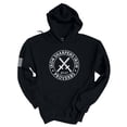 thumbnail image 1 of Mens Christian Hoodie Iron Sharpens Iron Proverbs 27:17 Hooded Sweatshirt Hoodie-Black-4xl, 1 of 4