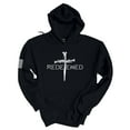 thumbnail image 1 of Mens Christian Hoodie Redeemed Nail Cross Hooded Sweatshirt Hoodie-Black-small, 1 of 4